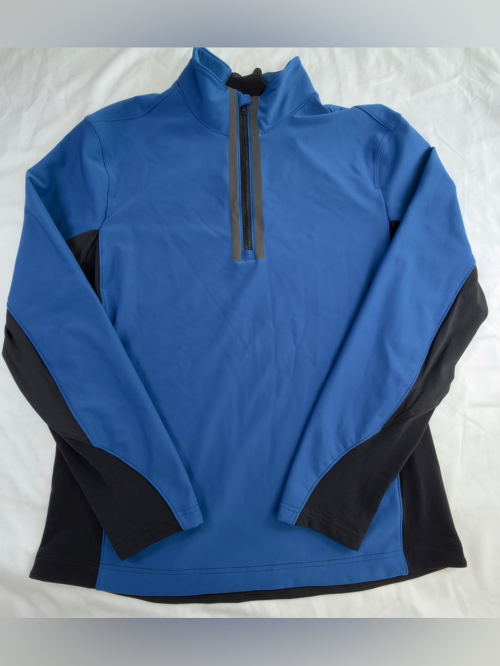 lululemon athletica Blue and Black Half-Zip Performance Pullover